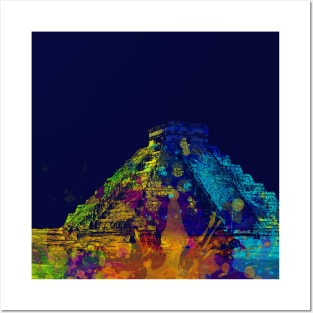 Colourful Chichen Itza Posters and Art